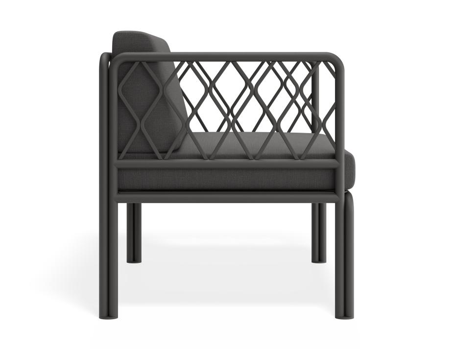 P 3v2 Seville Loungechair Charcoalframe Darkgreycushion