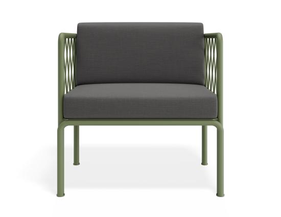 P 4v2 Seville Loungechair Greenframe Darkgreycushion