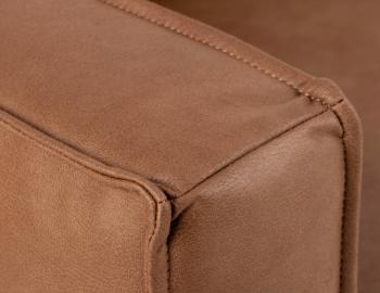 Enzo 2.5 Seat Sofa - Black Legs - Colorado Tan Leather Mix