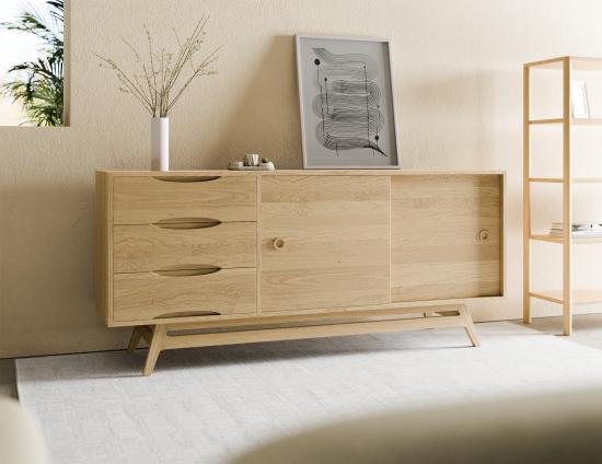 Dane Natural Oak Sideboard 180cm