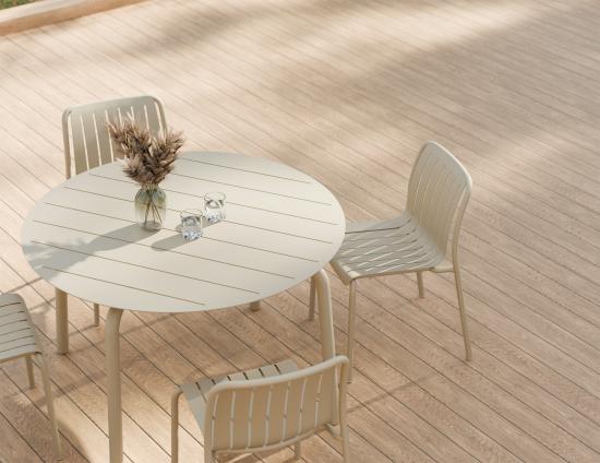 L 2 Roku Diningtable 120d Chair Latte Residential