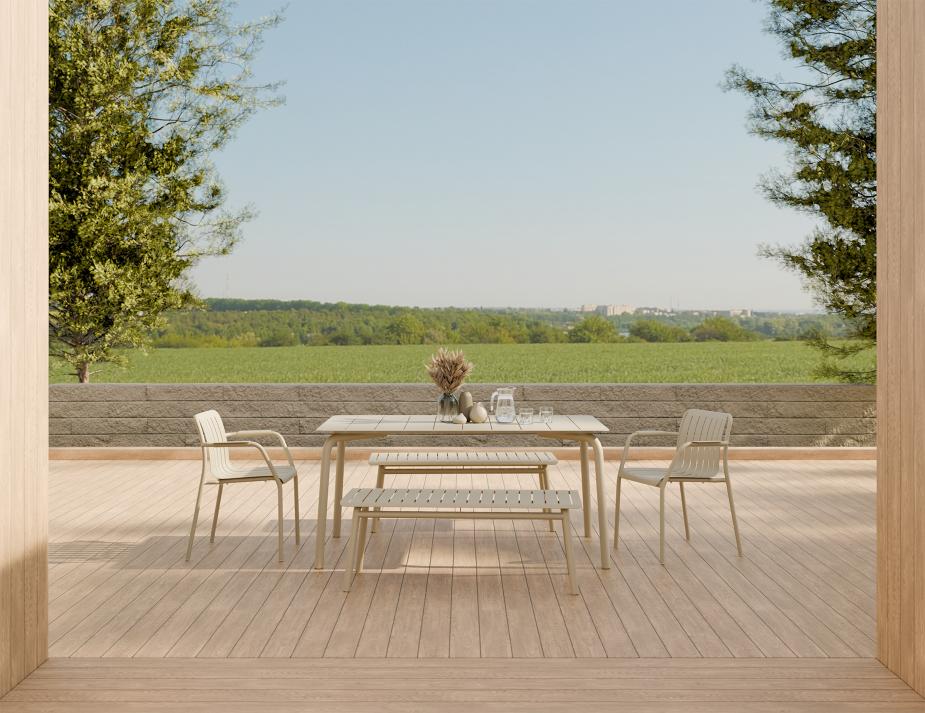 L 1 Roku Diningtable 160 Bench Latte Residential