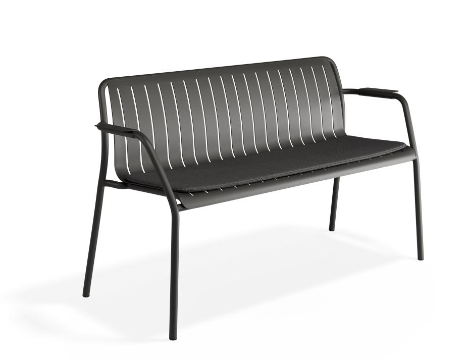 P 1 Roku Gardenbench Charcoal Charcoal
