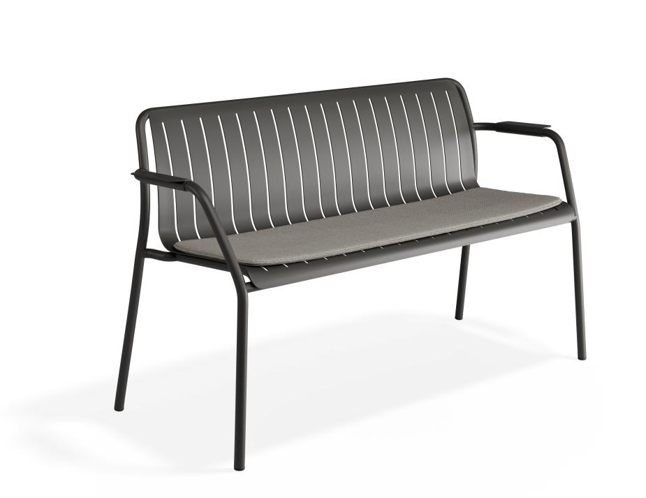 P 1 Roku Gardenbench Lightgrey Charcoal