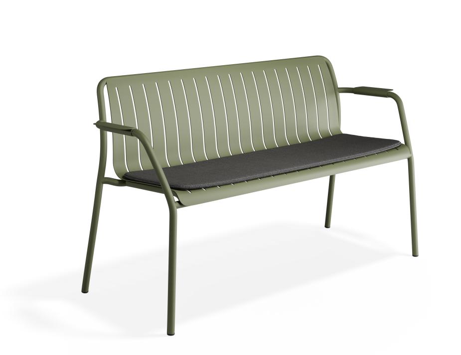 P 1 Roku Gardenbench Charcoal Green