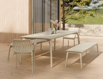 Roku Outdoor Dining Table 220cm - Matte Latte