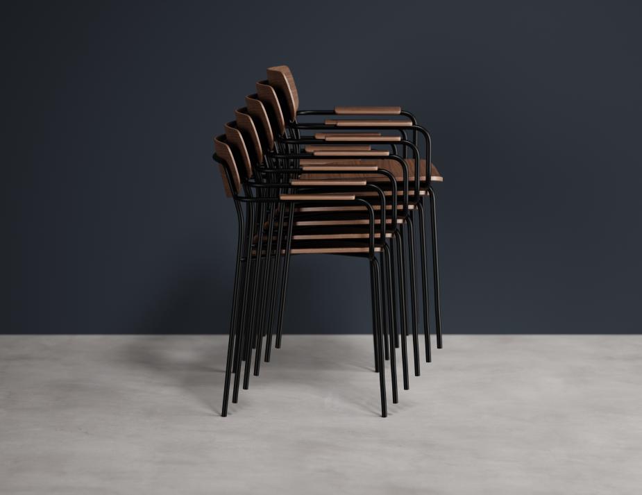 P 5 Rylie Armchair Walnut Walnut