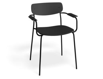 Rylie Armchair Black Stained Ash Seat and Backrest