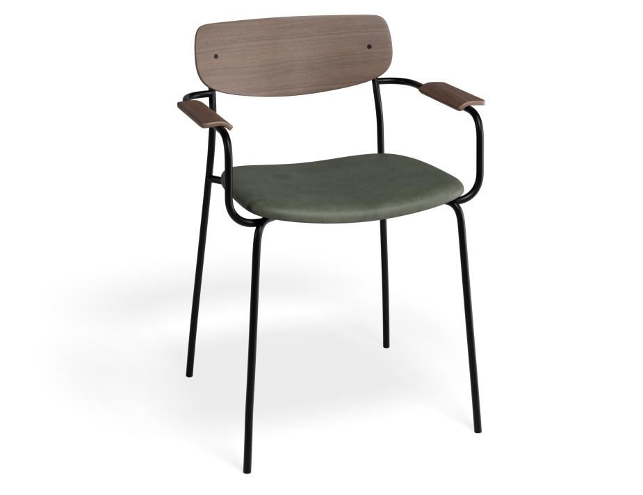 P 1 Rylie Armchair Walnut Greenpu