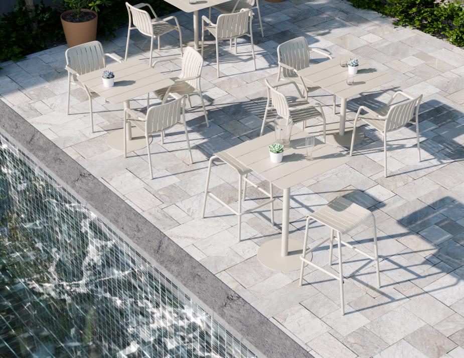 Roku Overall Lifestyle 1 Armchair Backless Stool Latte