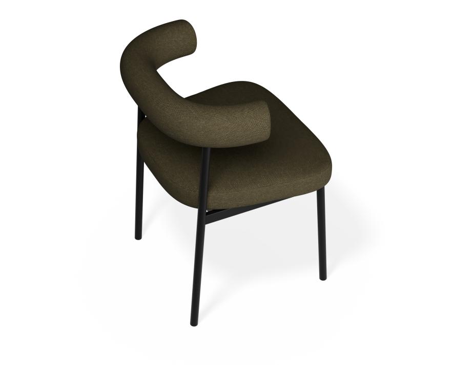 P 5 Marlowe Diningchair Black Forrestgreen