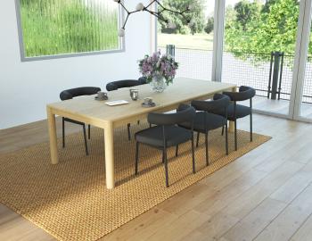 Marlowe Dining Chair - Black Legs - Anthracite Fabric 