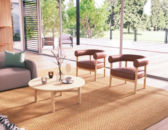 L 1 Marlowe Loungechair Wood Retrobrandy