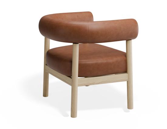 P 3 Marlowe Loungechair Oak Brandy