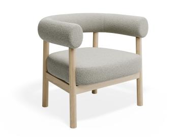 Marlowe Occasional Chair - Natural Oak Legs - Ivory Cream Fabric