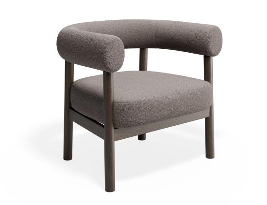 Marlowe Occasional Chair - Smoked Oak Legs - Grey Oyster Fabric