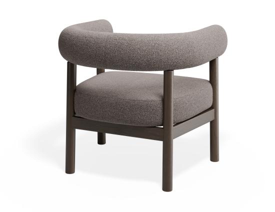 Marlowe Occasional Chair - Smoked Oak Legs - Grey Oyster Fabric