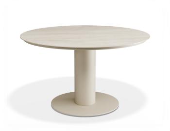 Loma Outdoor LOW Dining Table 120cm Latte with Dune Ceramic Top