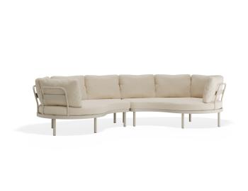 Aluna Outdoor Sofa Return Ends - Latte - Oat Boucle Fabric