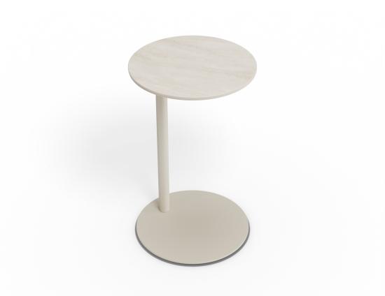 Lira Outdoor Side Table - Matt Latte - Dune Ceramic