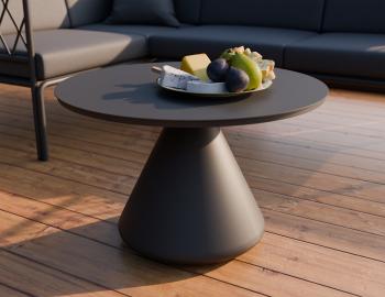 Kora Outdoor 71cm Dia Coffee Table - Matt Charcoal