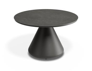 Kora Outdoor 71cm Dia Coffee Table - Matt Charcoal - Basalt Ceramic