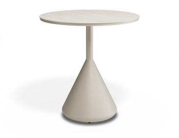 Kora Outdoor 71cm Dia Cafe Table - Matt Latte - Dune Ceramic