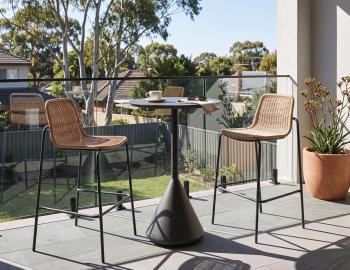Kora Outdoor High Bar Table - Matt Charcoal