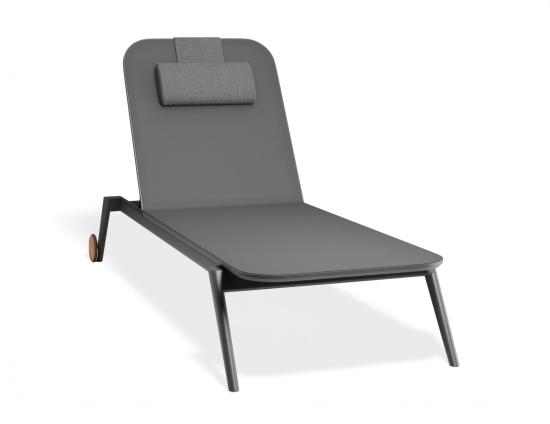 P 1 Amalfi Sunlounge Headrest Charcoal Charcoal