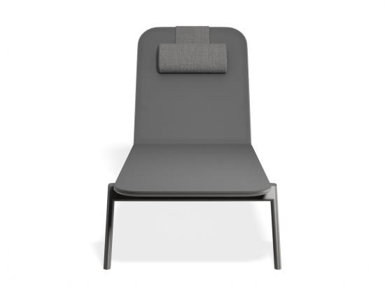 P 4 Amalfi Sunlounge Headrest Charcoal Charcoal