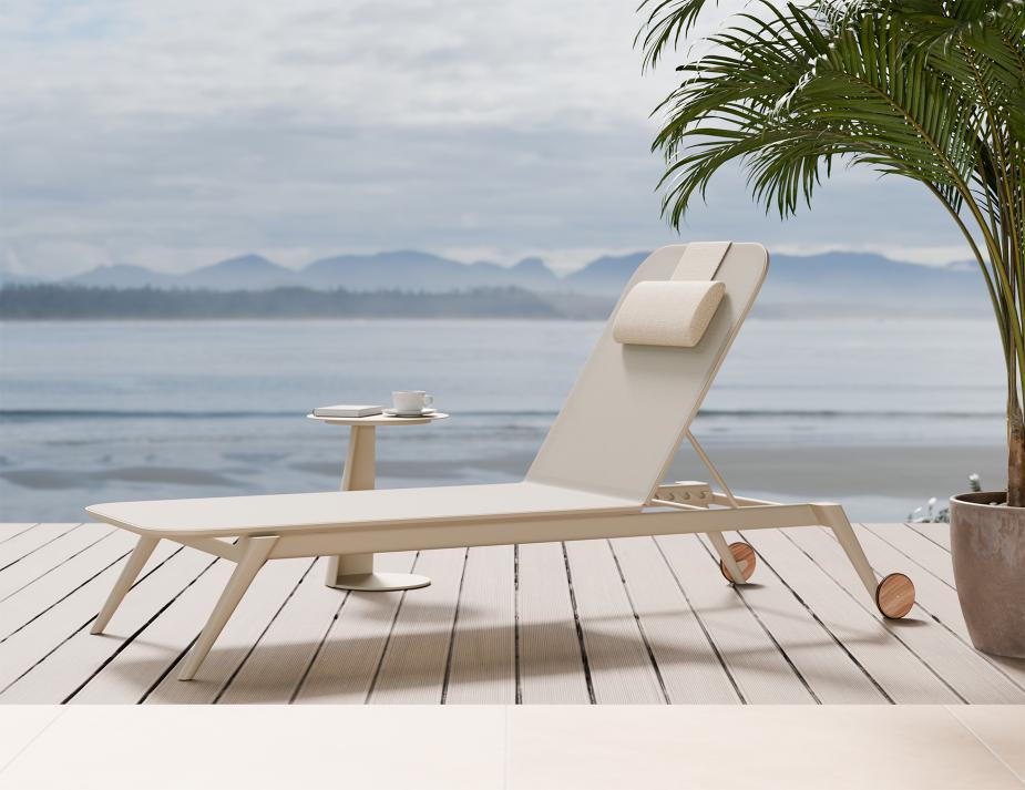 L 1 Amalfi Sunlounge Cushion Latte Husk