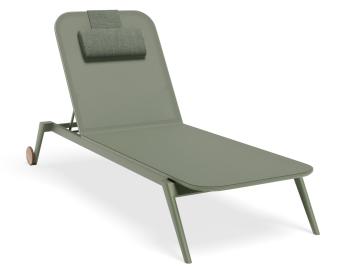 Amalfi Sun Lounge Matt Eucalyptus Green with Green Mesh