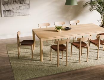 Zara Dining Chair Natural Ash Upholstered Seat