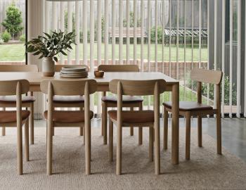 Zara Dining Chair Natural Ash Upholstered Seat