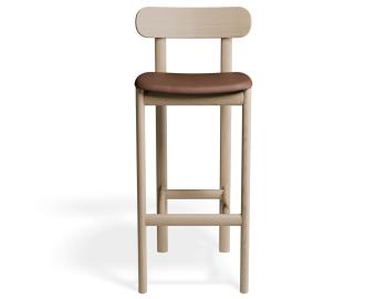Zara Bar Stool Natural Ash Upholstered Seat