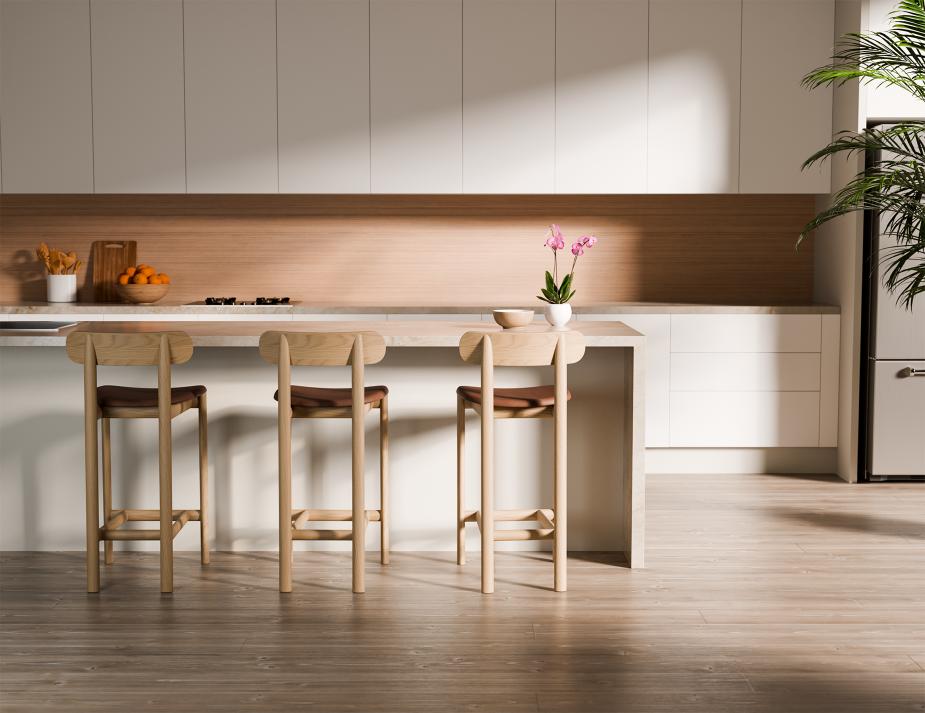 L 3 Zara Barstool Residential Ash Tan