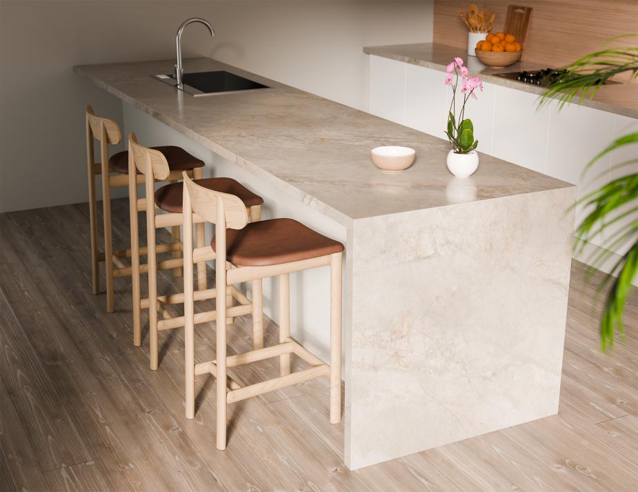 L 4 Zara Barstool Residential Ash Tan