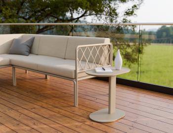 Deck Outdoor Side Table - Matt Latte