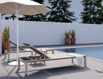 Alvor Sun Lounge Matt Latte with Biscuit Mesh