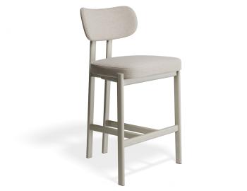 Nova Kitchen Stool - Dove Legs - Shell Fabric 