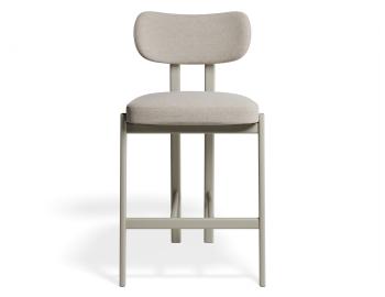 Nova Kitchen Stool - Dove Legs - Shell Fabric 