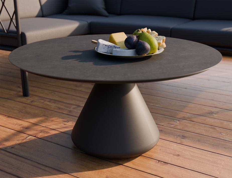 L 2 Kora Coffeetable 90cm Charcoal Basalt