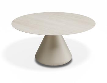 Kora Outdoor 90cm Dia Coffee Table - Matt Latte - Dune Ceramic