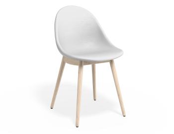 Pebble White Vegan Leather Dining Chair 