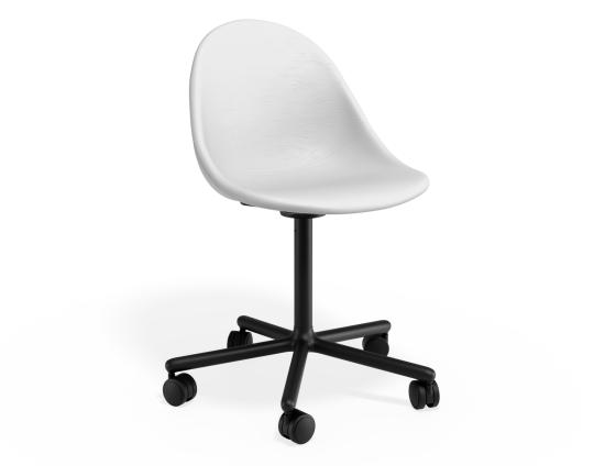 P 1 Pebble Chair Whitepuseat Swivelcastors