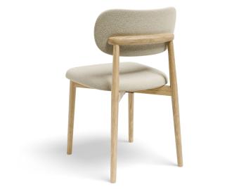 Oskar Dining Chair - Oak Legs - Ivory Cream Fabric 