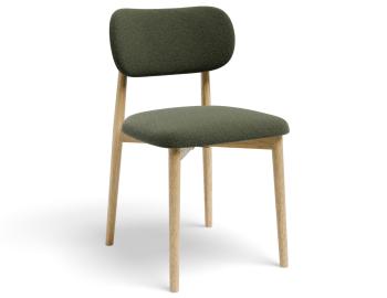 Oskar Dining Chair - Oak Legs - Hunter Green Fabric 