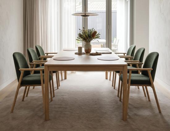 Green Lina Fabric Dining Chair