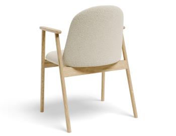 Lina Armchair - Oak Legs - Ivory Cream Fabric 