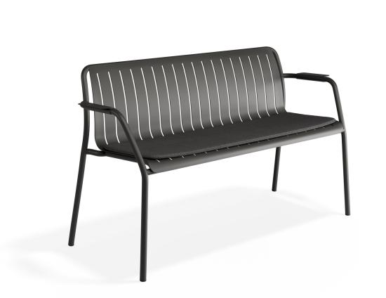 P 1 Roku Gardenbench Charcoal Charcoal